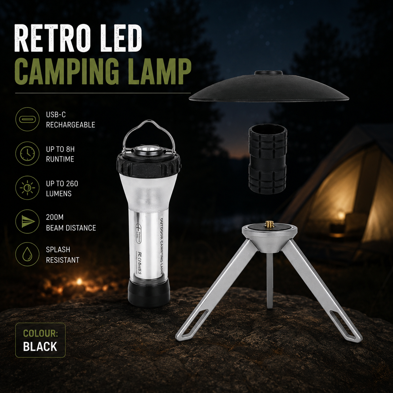 Retro LED Camping Lamp