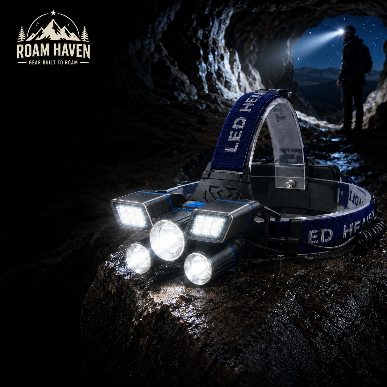 Rechargeable 5-LED Tactical Headlamp