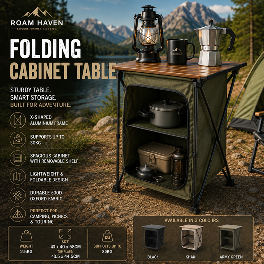 Roam Haven Folding Cabinet Table