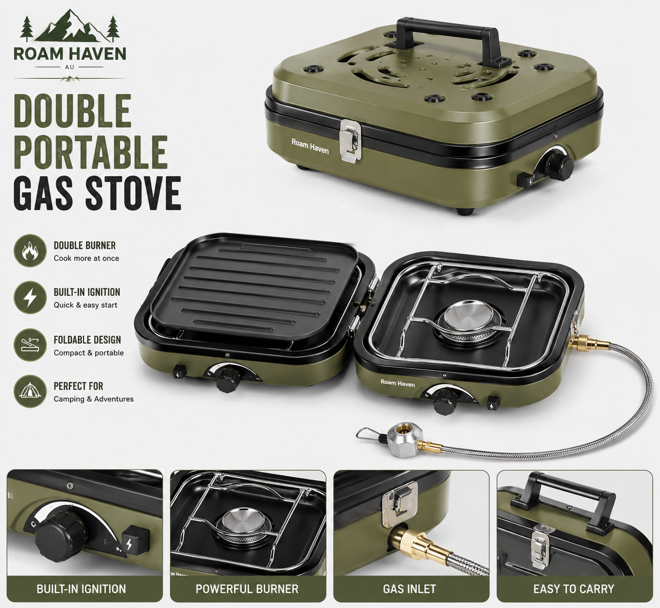 Roam Haven Double Portable Gas Stove