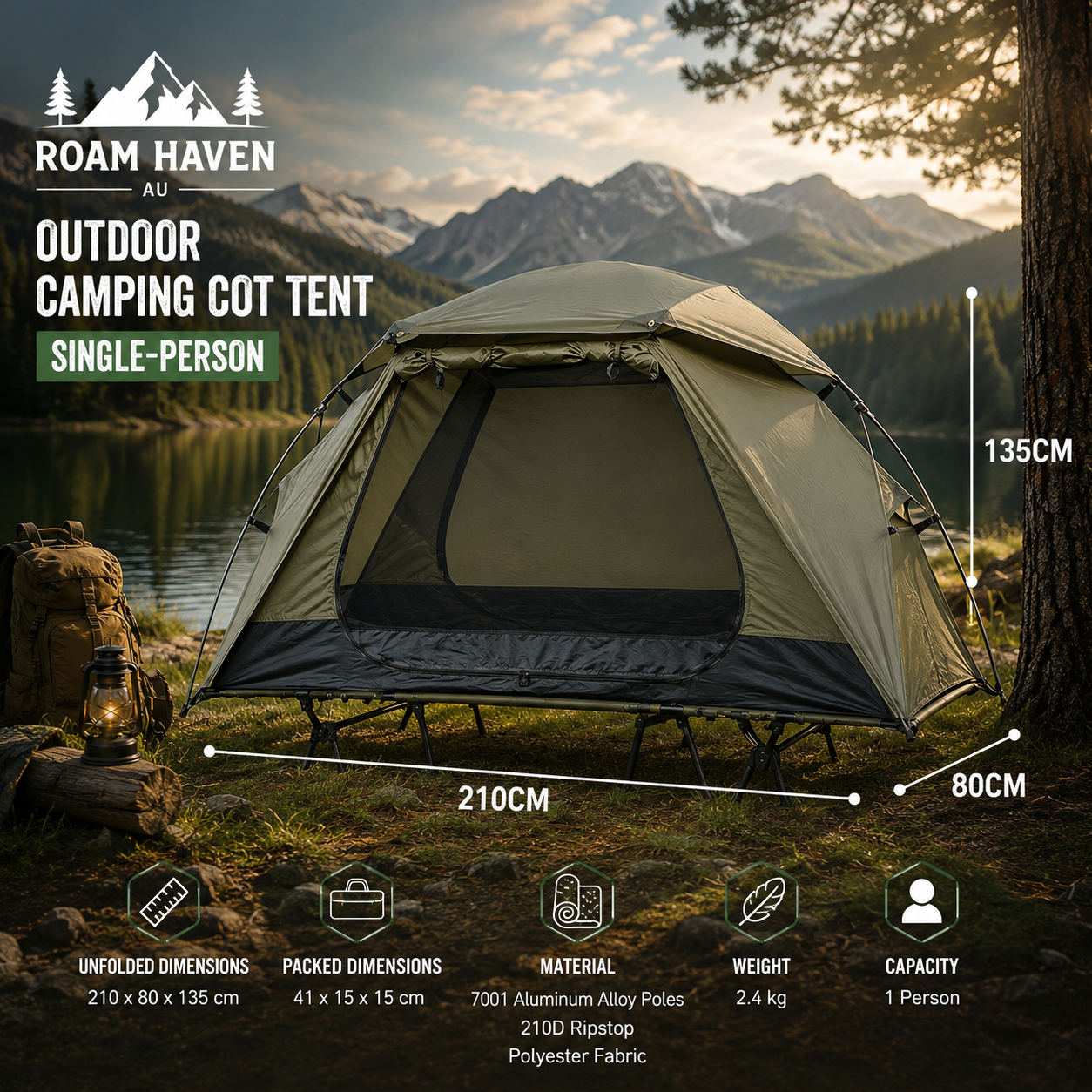 Outdoor Camping Cot Tent